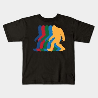 Vintage Bigfoot Silhouette Retro 70s Kids T-Shirt